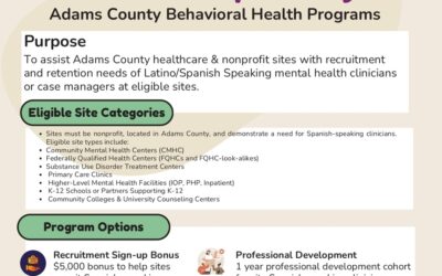 Adams County Behavioral Health Programs & Latinx Therapist Project Partnership Announcement